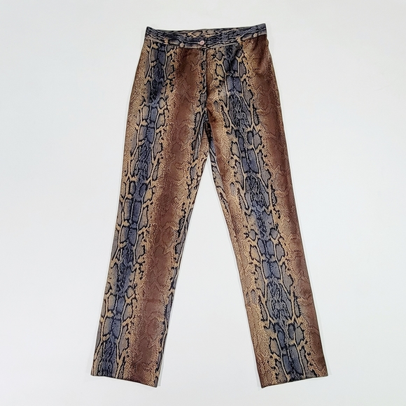 ISIS ♡ Sweet Vintage Los Angeles Snake Skin Print Spandex Stetchy Pants S - Picture 3 of 12
